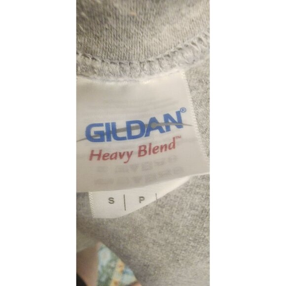 Gildan Heavy Blend Gray Sweatshirt Made Strong Graphic Front S 50% Cotton/50% Po - Picture 3 of 5